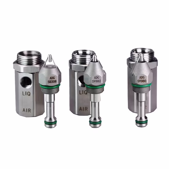 30 60 80 Degree Disinfection Ultrasonic Air Atomizing Mixing Dry Fog Mist Spray Nozzle